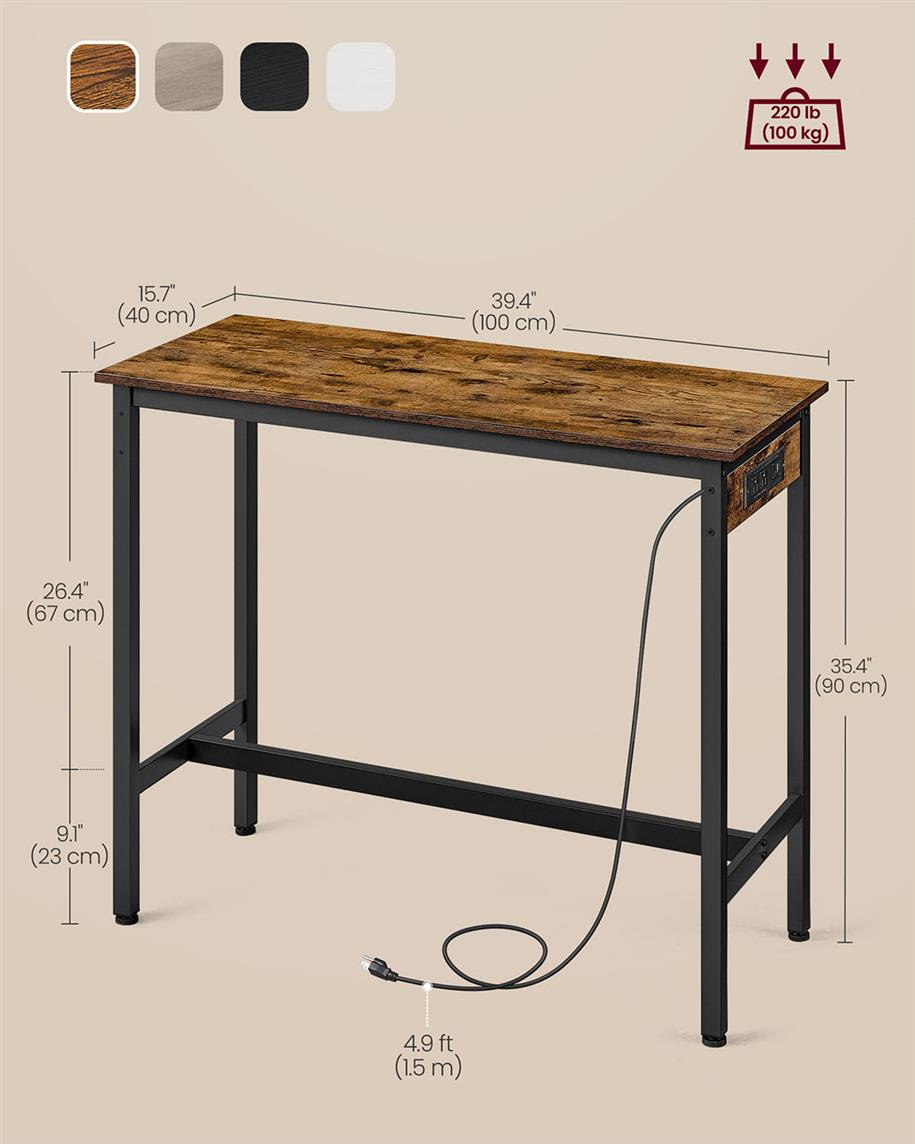 Bar Table with Charging Station