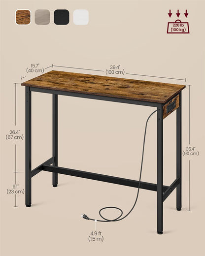 Bar Table with Charging Station