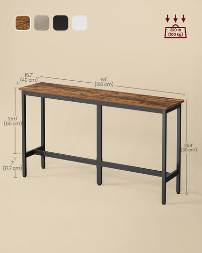 Bar Table, Kitchen Dining Table, High Top Pub Table, Bar Height Cocktail Table for Living Room Party - image 2