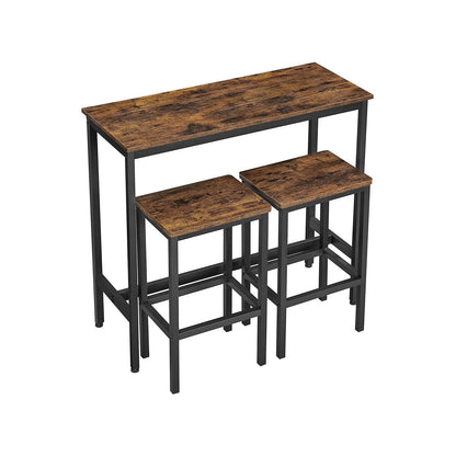 Industrial Bar Table with Stools for Kitchen & Dining - image 1