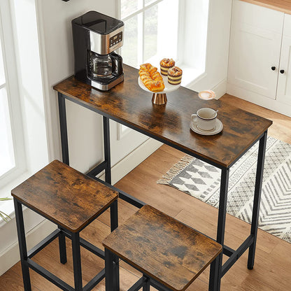 Industrial Bar Table with Stools for Kitchen & Dining - image 5