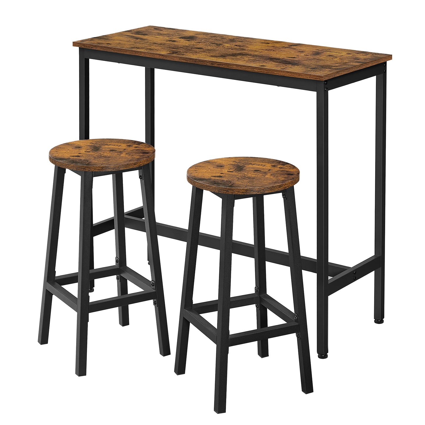 Bar Table with 2 Bar Stools, Bar Table Set, Kitchen Table with Bar Chairs - image 1