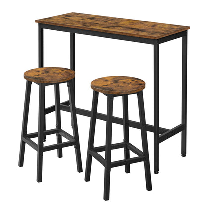 Bar Table with 2 Bar Stools, Bar Table Set, Kitchen Table with Bar Chairs - image 1