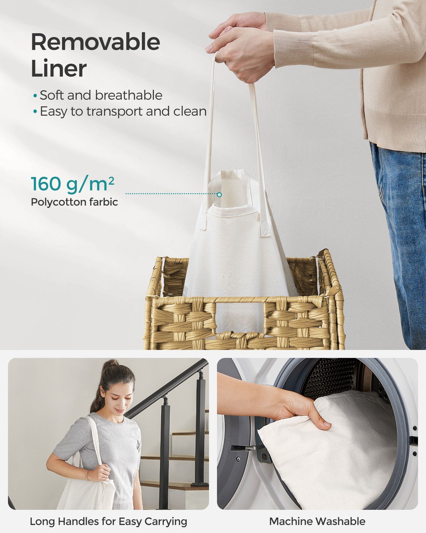 Laundry Hamper with Lid - image 4