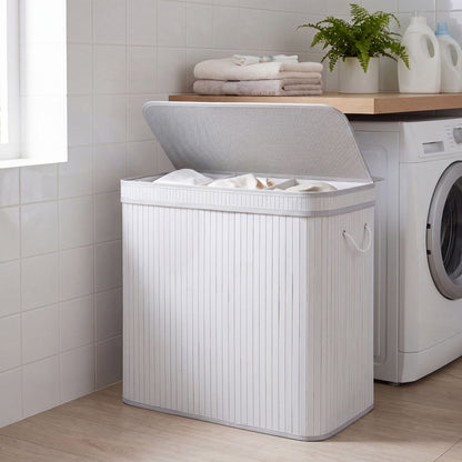 Laundry Hamper with Lid, Bamboo Laundry Basket, Removable - image 45
