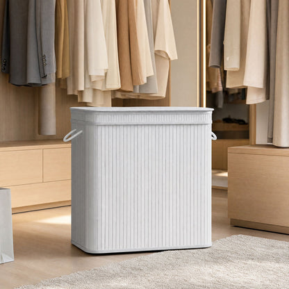 Laundry Hamper with Lid, Bamboo Laundry Basket, Removable - image 46