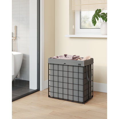 Laundry Hamper, 29 Gal. (110L) Laundry Basket, Black and Gray - image 3