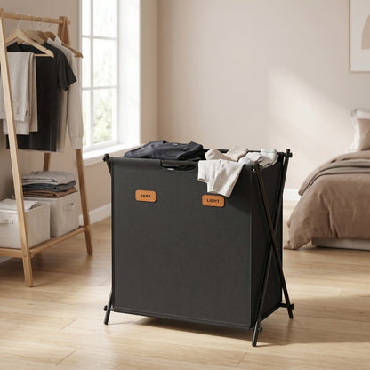 Laundry Hamper, Laundry Basket, 155 L Laundry Sorter 4 Sections - image 11