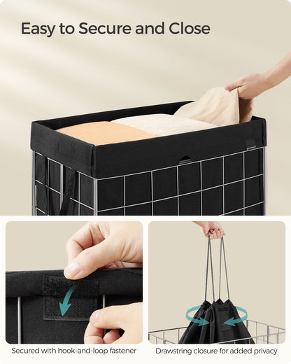 Laundry Hamper with Metal Wire Frame, 23.8 Gal. (90L) - image 3