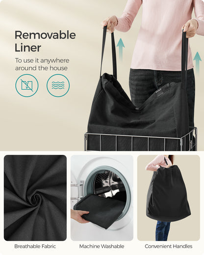 Laundry Hamper with Metal Wire Frame, 23.8 Gal. (90L) - image 4