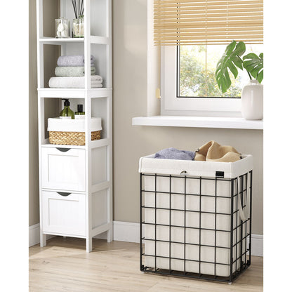 Laundry Hamper with Metal Wire Frame, 23.8 Gal. (90L)