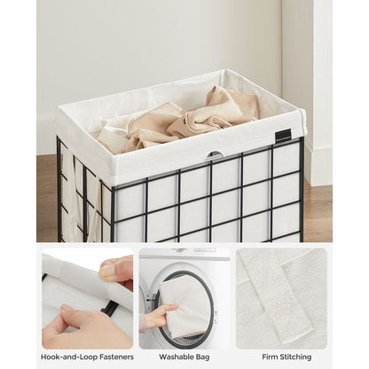 Laundry Hamper with Metal Wire Frame, 23.8 Gal. (90L)