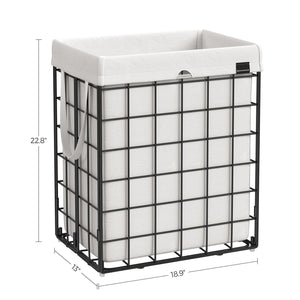 Laundry Hamper with Metal Wire Frame, 23.8 Gal. (90L)