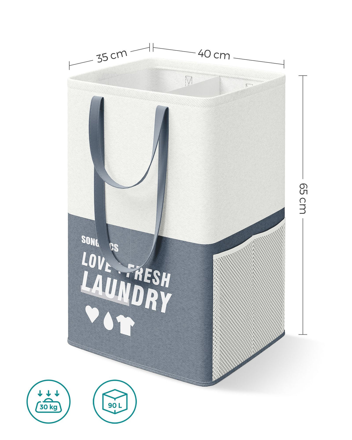 90L Laundry Baskets Set of 2