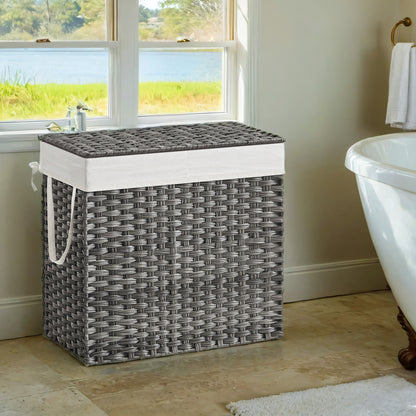 130L Clothes Hamper with 2 Removable Liner Bags