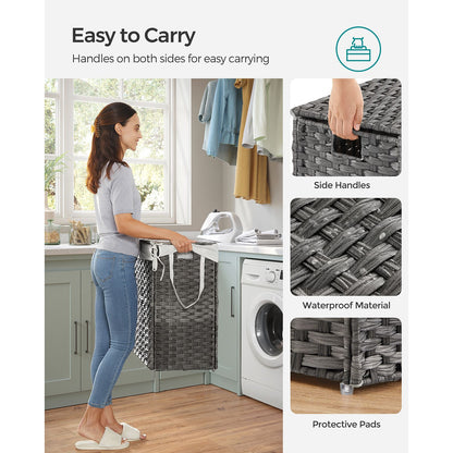 130L Clothes Hamper with 2 Removable Liner Bags