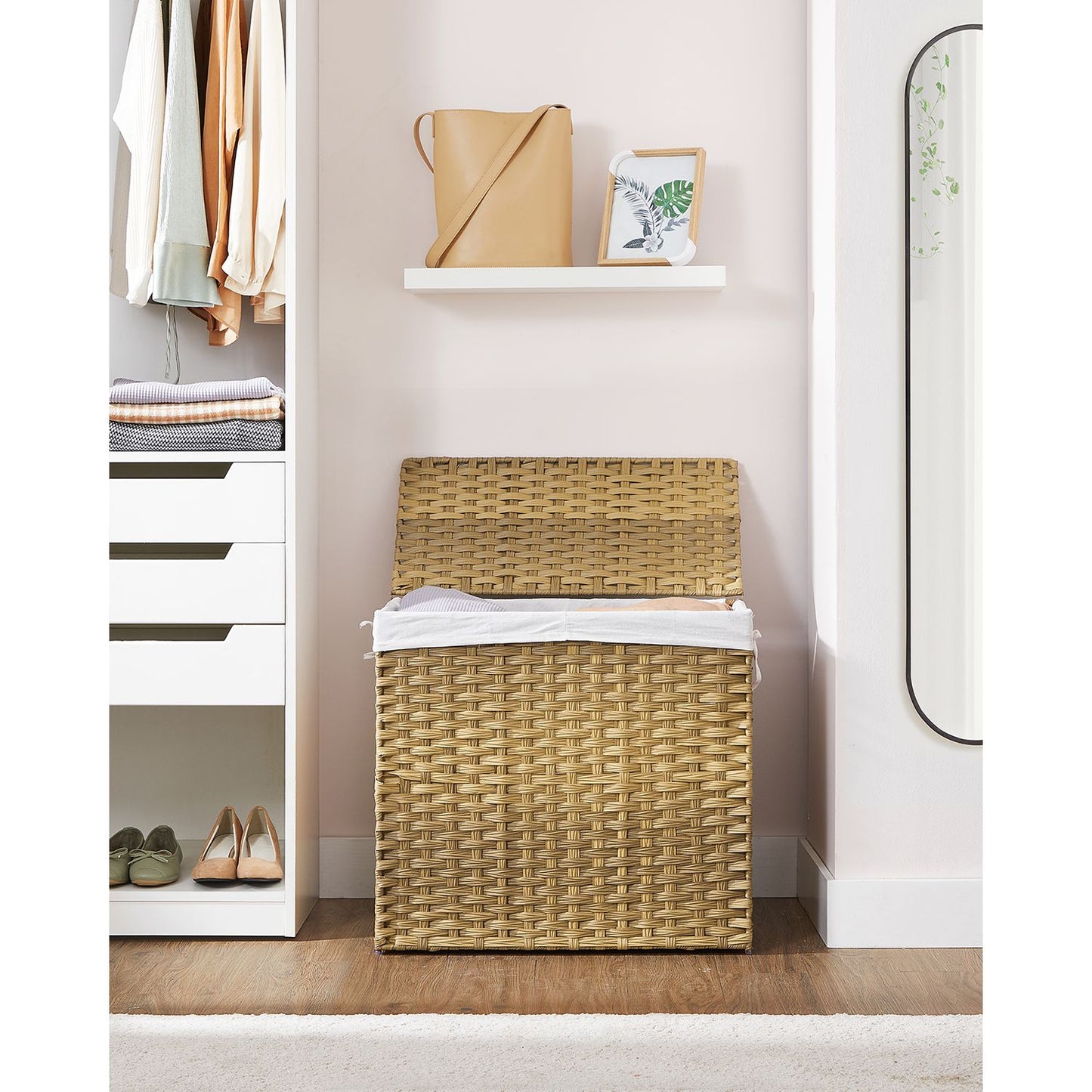 130L Clothes Hamper with 2 Removable Liner Bags