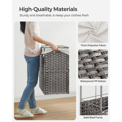 160L Rollling Laundry Hamper with Lid