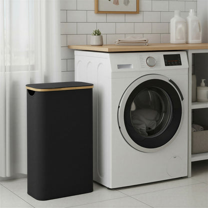 Laundry Basket with Lid, Slim Laundry Hamper, 65 L - image 5