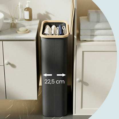 Laundry Basket with Lid, Slim Laundry Hamper, 65 L - image 7