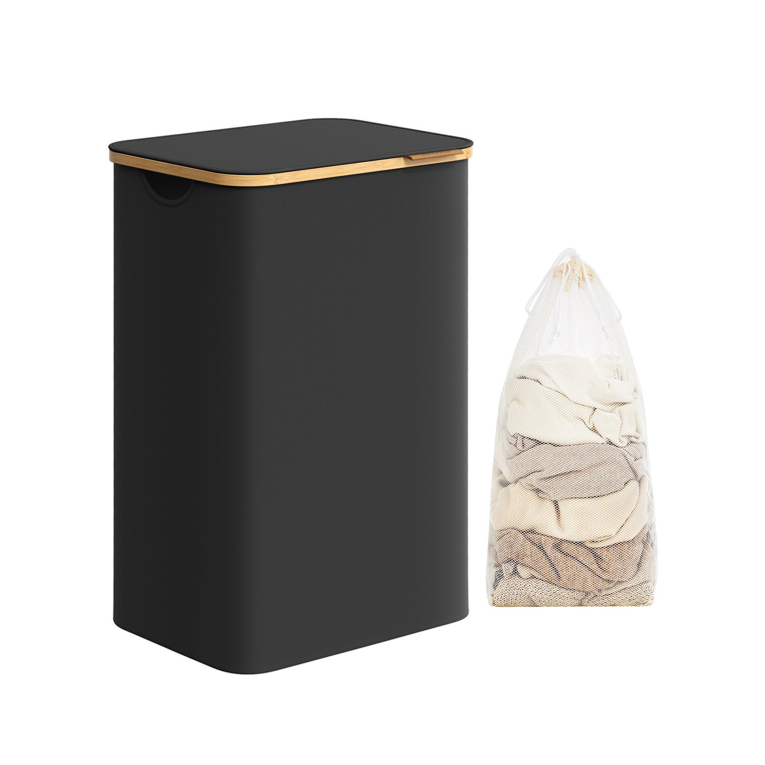 Slim Laundry Hamper with Lid, 23.8 Gallons (90L)