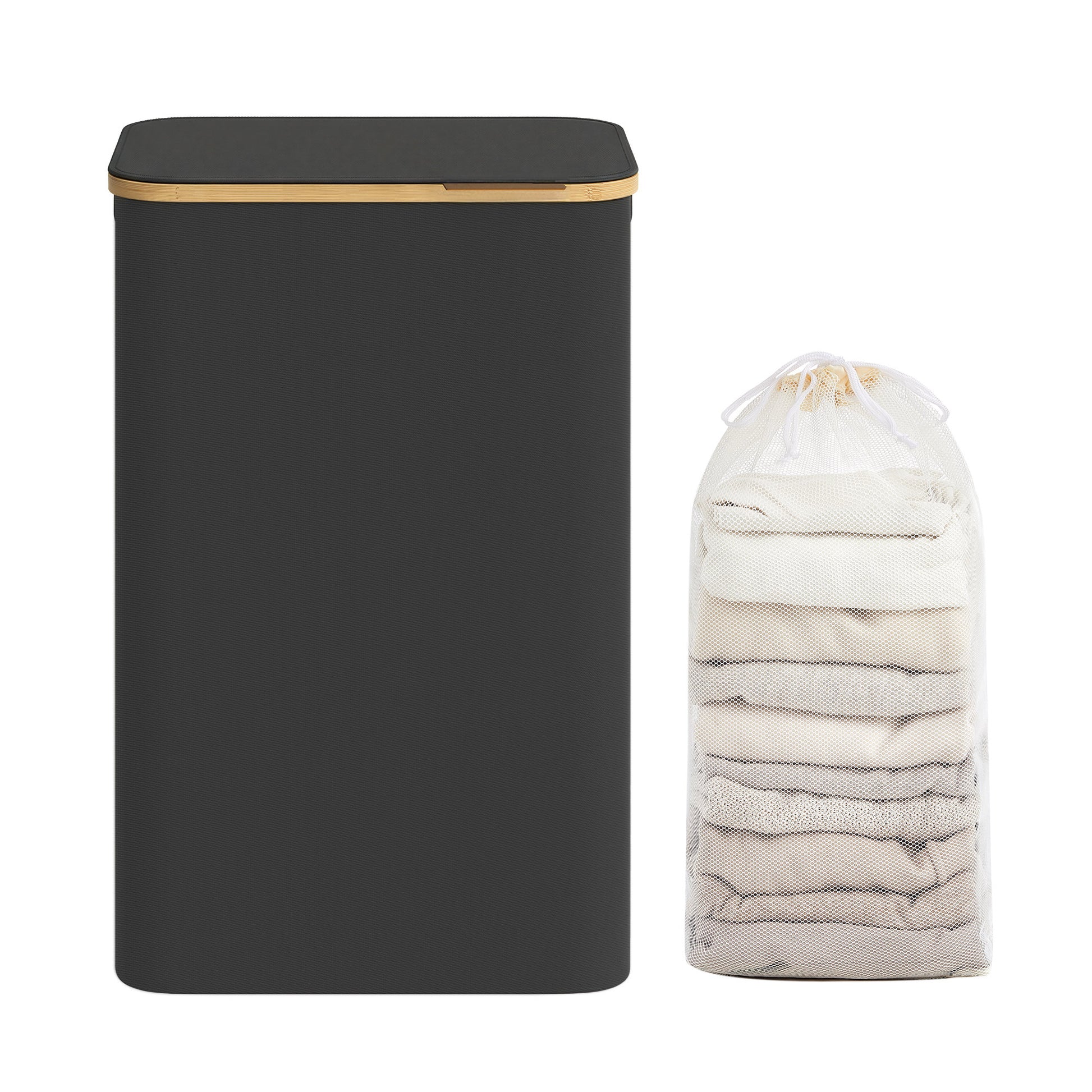 Laundry Basket with Lid, Slim Laundry Hamper, 65 L - image 34