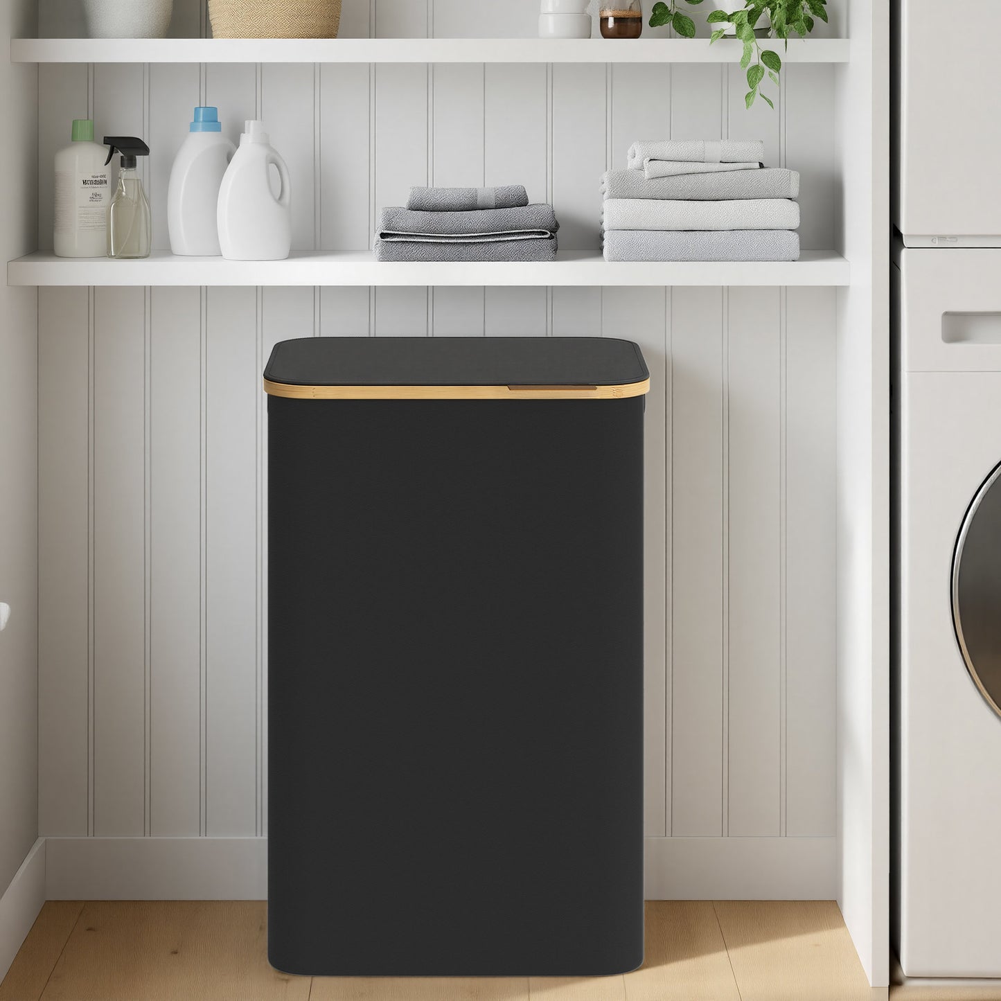 Laundry Basket with Lid, Slim Laundry Hamper, 65 L - image 37