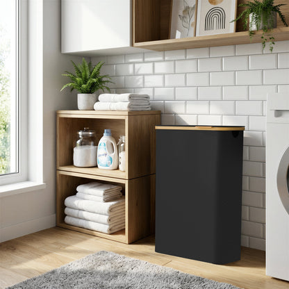 Laundry Basket with Lid, Slim Laundry Hamper, 65 L - image 38