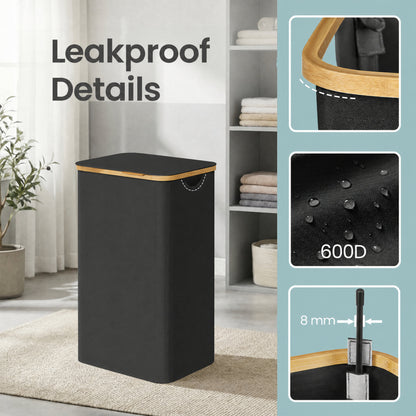 Laundry Basket with Lid, Slim Laundry Hamper, 65 L - image 39