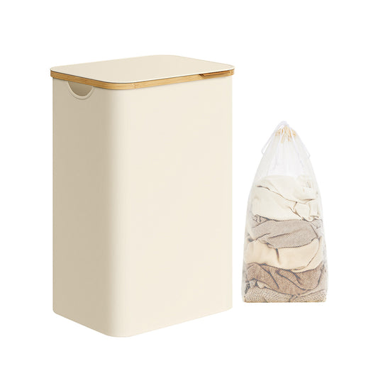 Slim Laundry Hamper with Lid, 23.8 Gallons (90L) - image 1