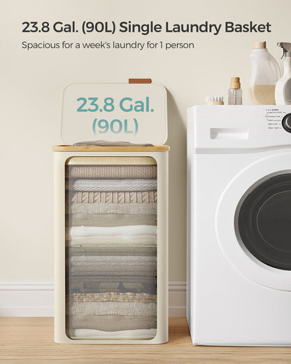 Slim Laundry Hamper with Lid, 23.8 Gallons (90L) - image 3