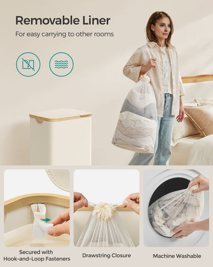 Slim Laundry Hamper with Lid, 23.8 Gallons (90L) - image 5