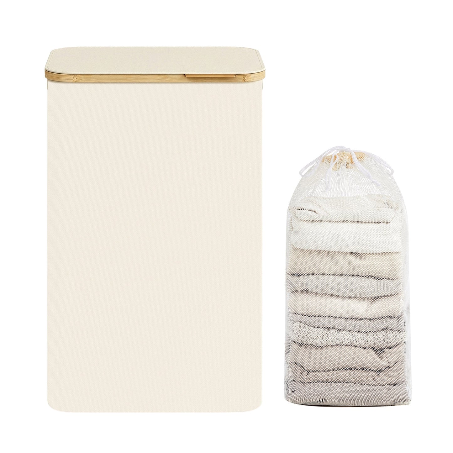 Laundry Basket with Lid, Slim Laundry Hamper, 65 L - image 18