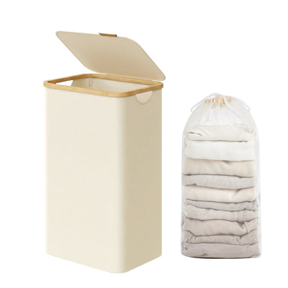 Laundry Basket with Lid, Slim Laundry Hamper, 65 L - image 19