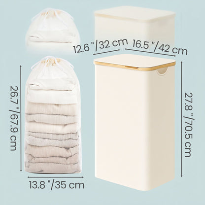Laundry Basket with Lid, Slim Laundry Hamper, 65 L - image 20