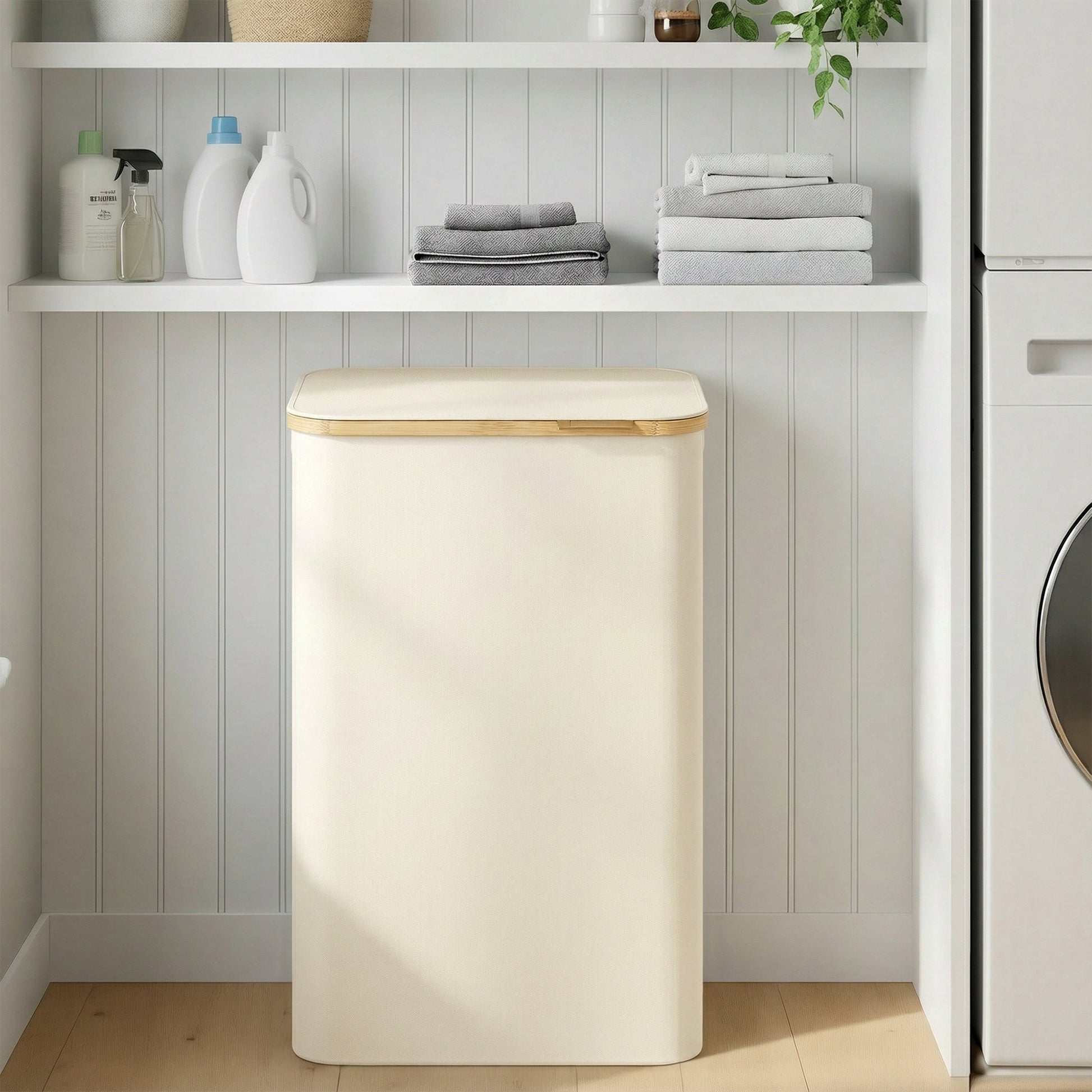 Laundry Basket with Lid, Slim Laundry Hamper, 65 L - image 21