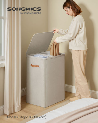 44.9 Gal. Laundry Hamper with Lid and Handles - HWLEXTRA 