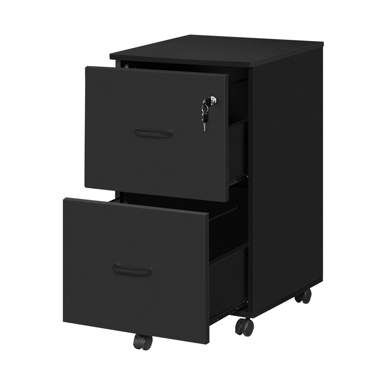 2-Drawer File Cabinet, Small Rolling, Locking, Printer Stand Home Office, A4, Letter-Size Hanging File Folders - image 5