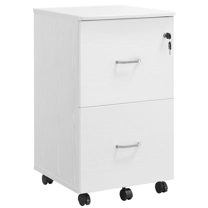 2-Drawer File Cabinet, Small Rolling, Locking, Printer Stand Home Office, A4, Letter-Size Hanging File Folders - image 1