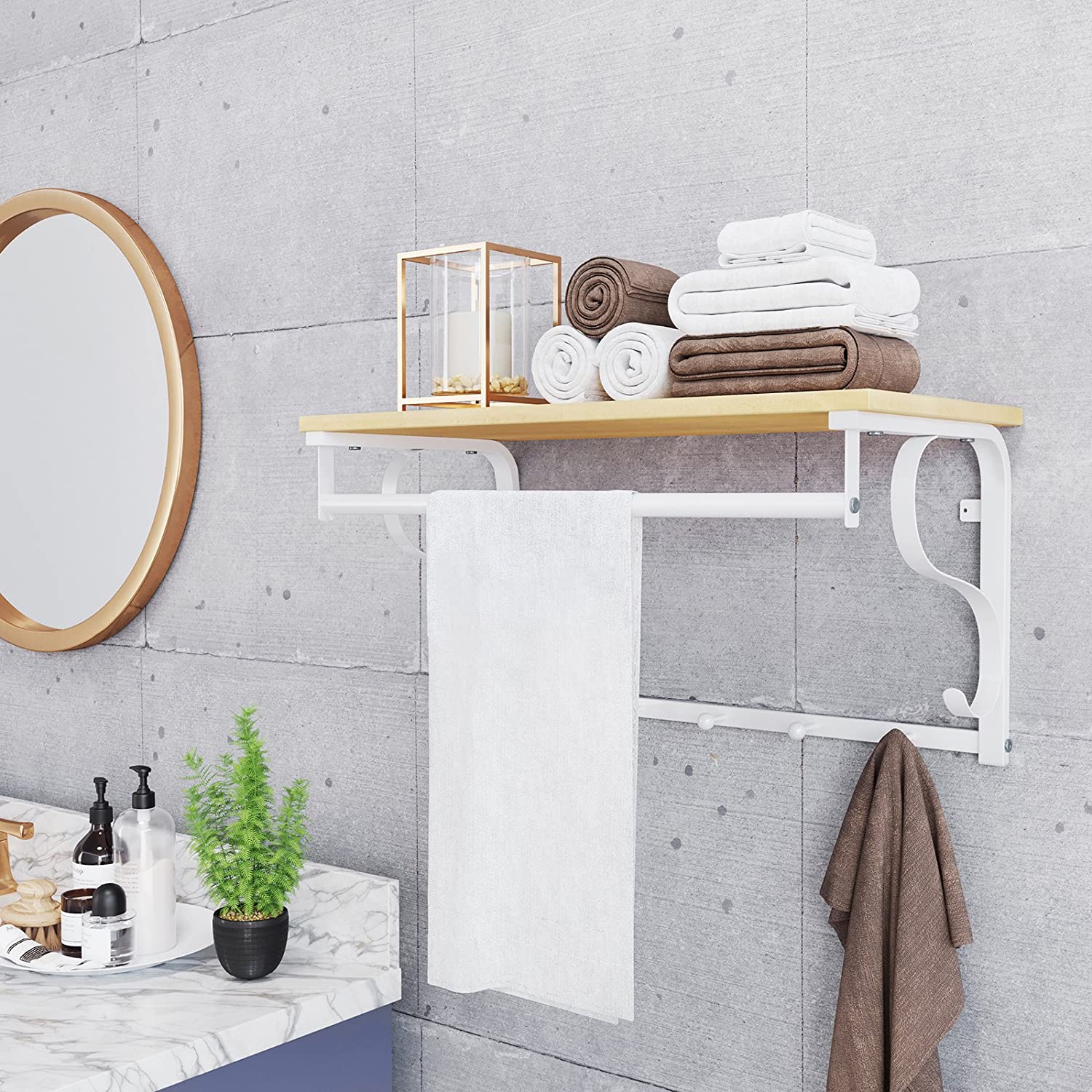 Wall Mounted Coat Rack Shelf - image 3