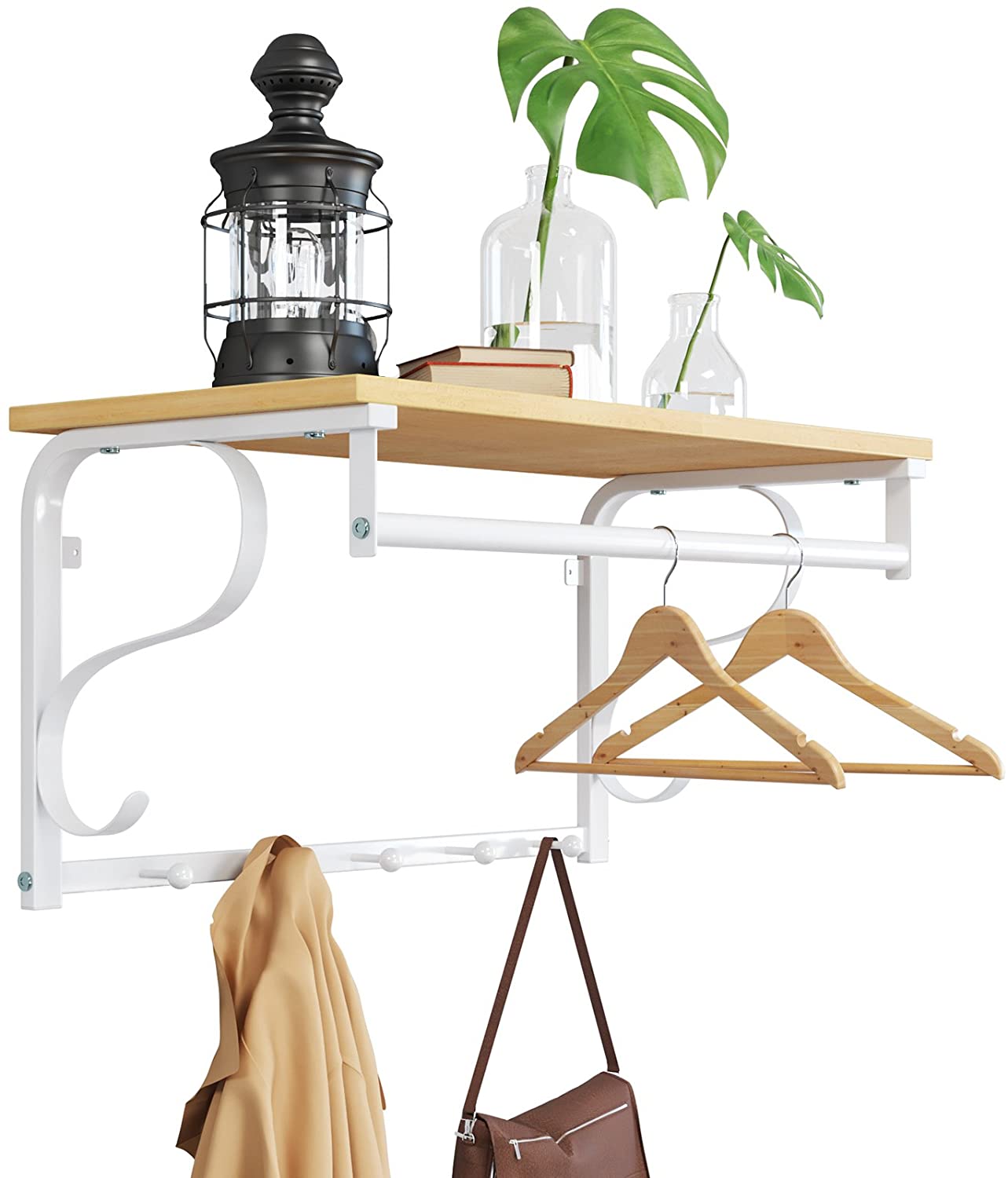Wall Mounted Coat Rack Shelf - image 4