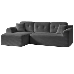 108.3 Inches Boneless Couch with Chaise, Modular Sectional Sofa