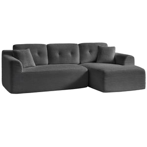 108.3 Inches Boneless Couch with Chaise, Modular Sectional Sofa