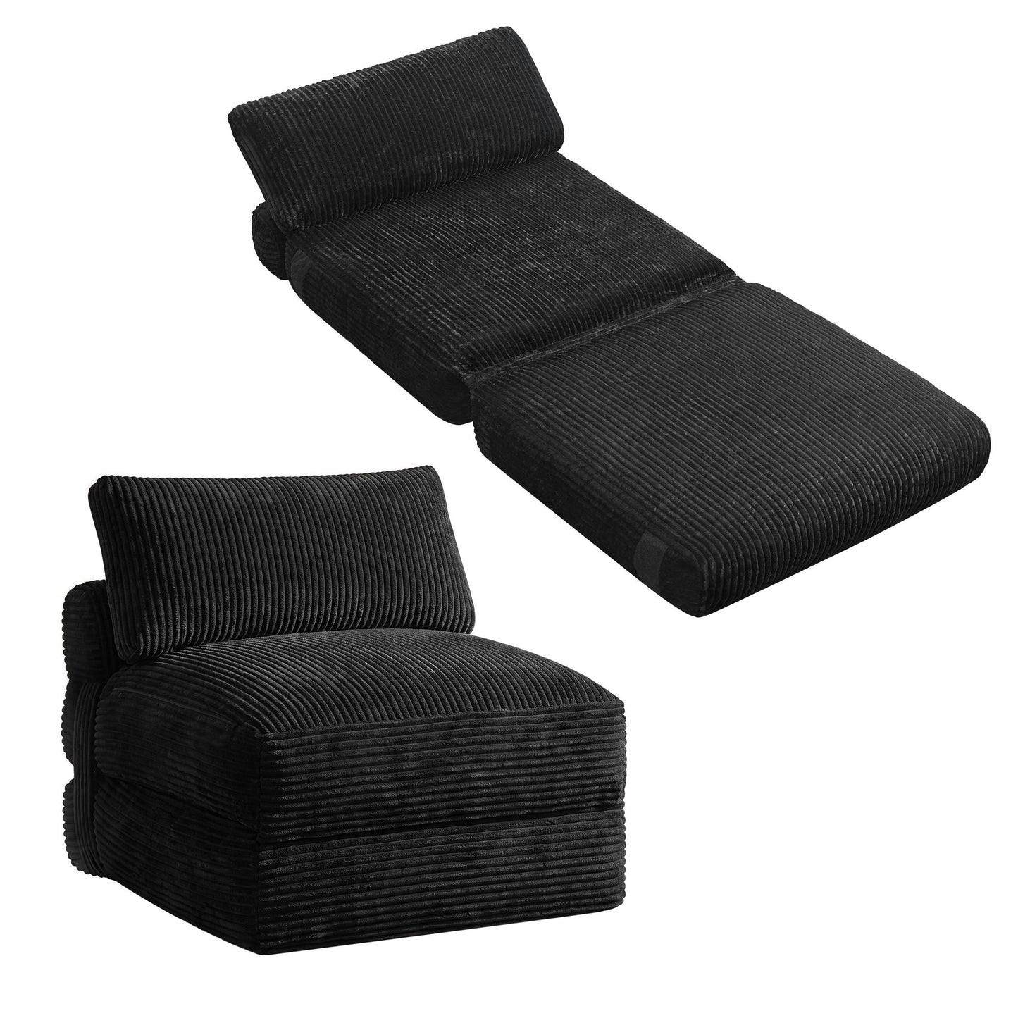 Folding Sofa Bed, Convertible Chair Bed with Pillow, Sleeper Chair - image 1