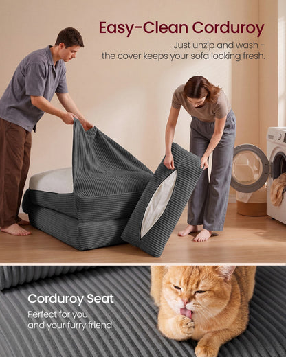 Folding Sofa Bed, Convertible Chair Bed with Pillow, Sleeper Chair
