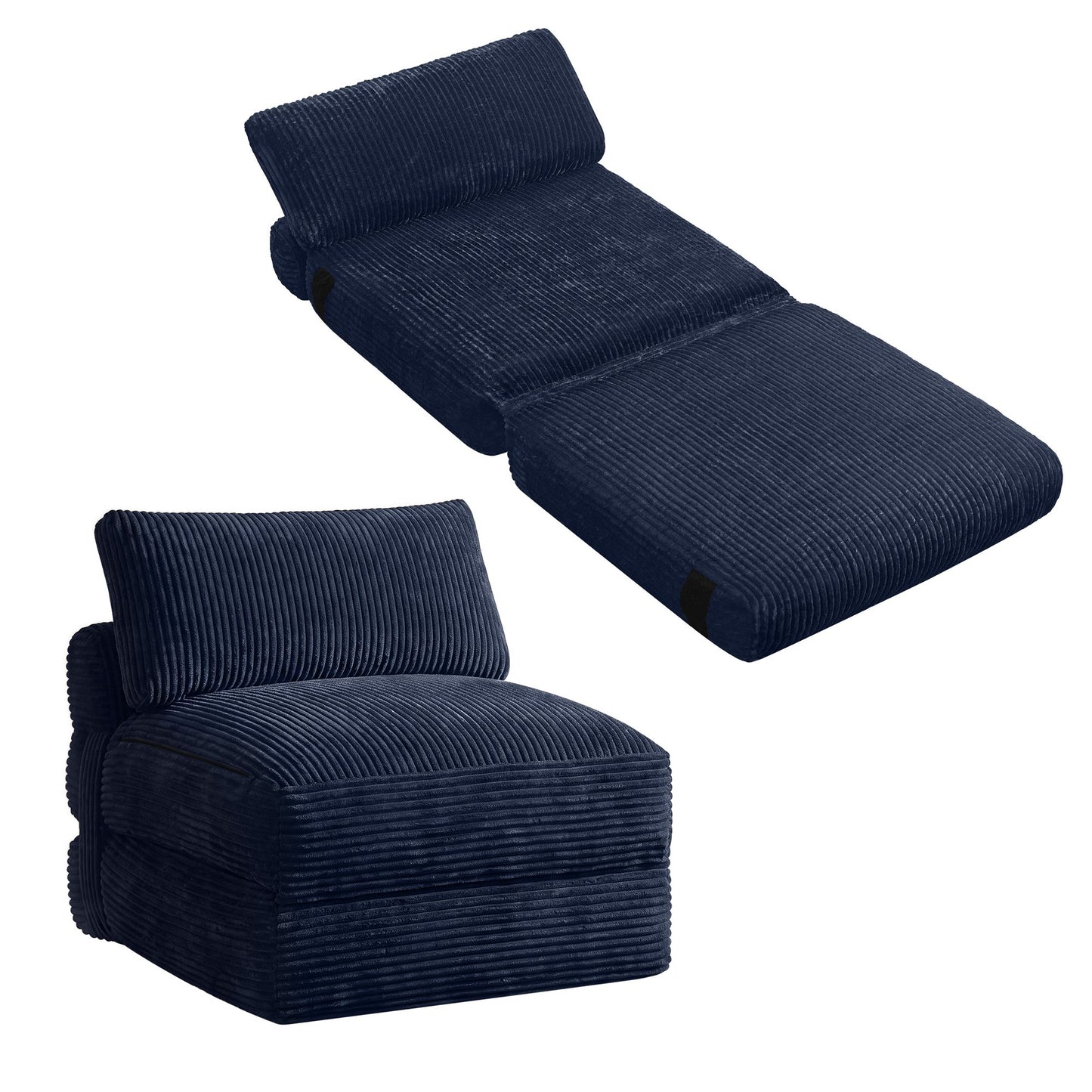 Folding Sofa Bed, Convertible Chair Bed with Pillow, Sleeper Chair - image 3