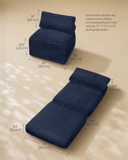 Folding Sofa Bed, Convertible Chair Bed with Pillow, Sleeper Chair