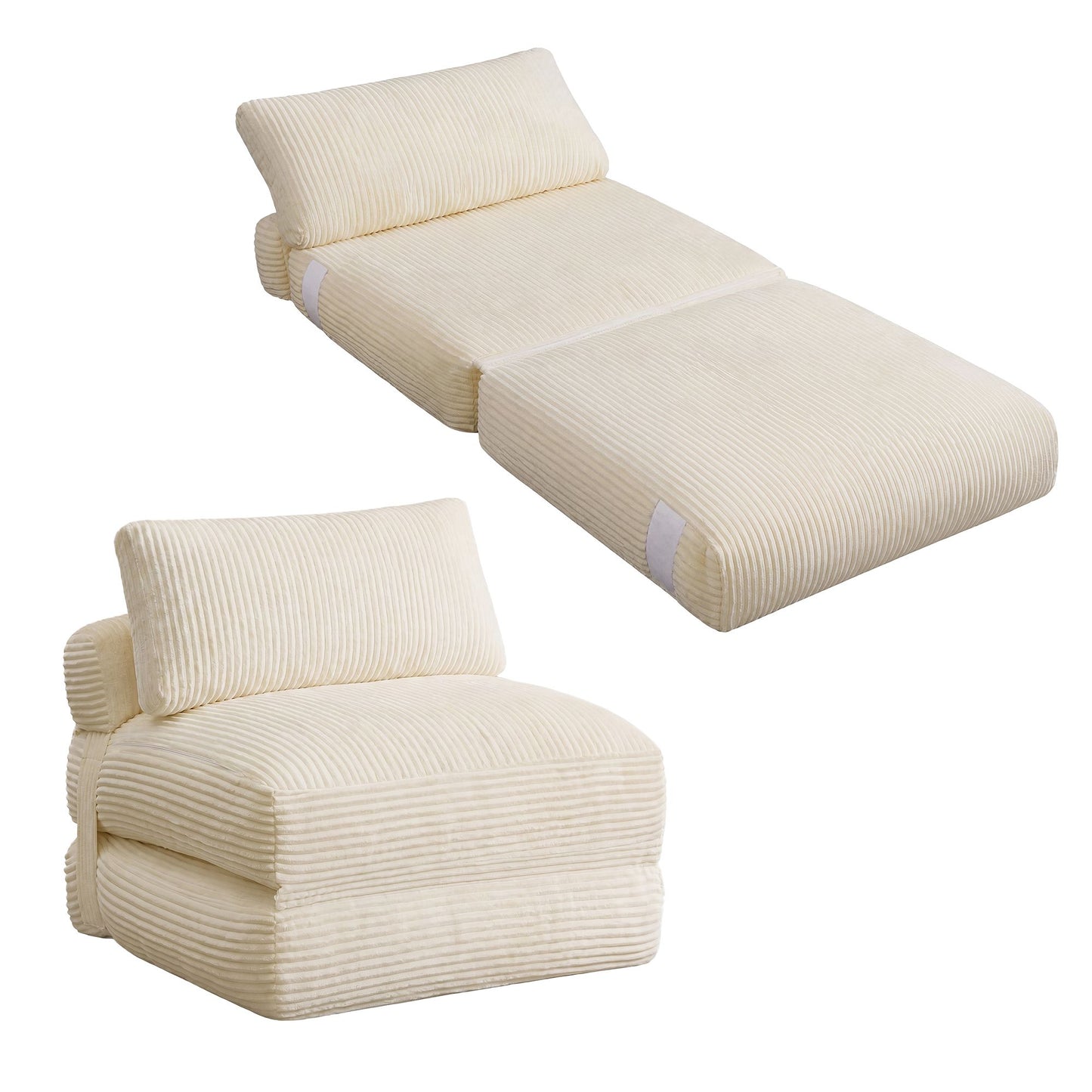 Folding Sofa Bed, Convertible Chair Bed with Pillow, Sleeper Chair - image 4