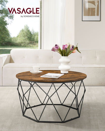 Round Coffee Table with Steel Frame - HWLEXTRA 