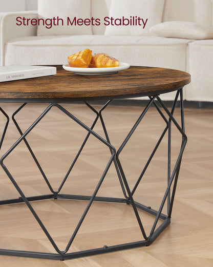 Round Coffee Table with Steel Frame - HWLEXTRA 